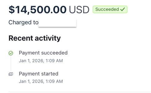 Payment confirmation screenshot